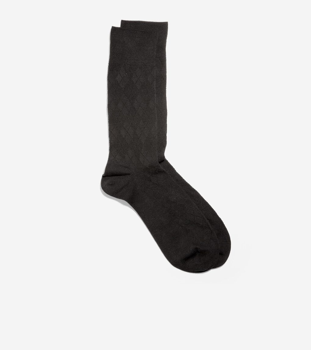 Men's Tonal Argyle Crew Socks 